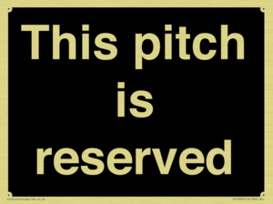 This pitch is reserved